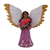 Ceramic sculpture, 'Saxophone Angel' - Hand-Painted Ceramic Sculpture of an Angel with a Saxophone (image 2a) thumbail