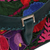 Cotton accent leather handbag, 'Lush Tropics' - Handcrafted Colorful Embroidered Green Leather Handbag (image 2d) thumbail