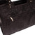 Leather handbag, 'Lush Impressions in Black' - Handcrafted Black Embossed Leather Handbag from Mexico