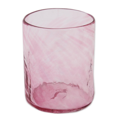 Mundgeblasener Krug und Becher aus recyceltem Glas (Set für 6 Personen) - Krüge und Becher aus recyceltem Glas in Rosa (Set für 6)