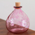 Handblown recycled glass jar, 'Pink Potion' - Handblown Recycled Glass Jar in Pink from Mexico