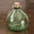 Handblown recycled glass jar, 'Verdant Potion' - Handblown Recycled Glass Jar from Mexico