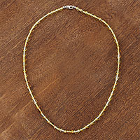 Amber beaded necklace, 'Ancient Beads' - Amber Disc Beaded Necklace from Mexico