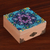 Decoupage wood decorative box, 'Cosmic Mandala' - Mandala Motif Decoupage Wood Decorative Box from Mexico (image 2b) thumbail