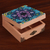 Caja decorativa de madera decoupage - Caja decorativa de madera de decoupage con motivo de mandala de México