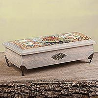 Decoupage wood decorative box, World of the Sun