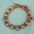 Copper link bracelet, 'Antique Rings' - Handmade Copper Link Bracelet from Mexico thumbail