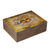 Decoupage wood decorative box, 'Eclipsing the Sun' - Sun and Moon Decoupage Wood Decorative Box from Mexico thumbail
