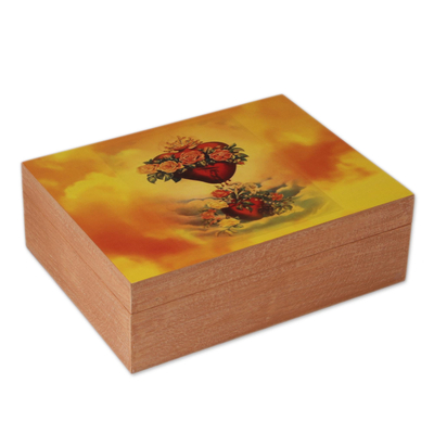 Deko-Box aus Decoupage-Holz - Religiöse Deko-Box aus Decoupage-Holz aus Mexiko