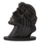 Marble sculpture, 'Grace Uplifted in Black' - Black Marble Table Top Head of Jesus Sculpture from Mexico thumbail