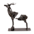 Upcycled metal tealight candle holder, 'Deer Rib' - Upcycled Metal Auto Part Deer Candle Holder from Mexico (image 2b) thumbail