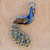 Steel wall sculpture, 'Displaying Plumage' - Steel Peacock Wall Sculpture Crafted in Mexico (image 2) thumbail