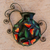 Steel wall sculpture, 'Monarch Vase' - Butterfly-Themed Steel Wall Sculpture from Mexico (image 2) thumbail