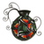 Steel wall sculpture, 'Monarch Vase' - Butterfly-Themed Steel Wall Sculpture from Mexico (image 2a) thumbail