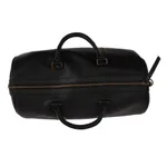 Leather travel bag, 'Ebony Traveler' - Handmade Leather Travel Bag in Ebony from Mexico
