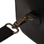 Leather travel bag, 'Ebony Traveler' - Handmade Leather Travel Bag in Ebony from Mexico