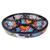 Ceramic appetizer bowls, 'Raining Flowers' (7 piece) - Talavera Style Appetizer Bowl Set from Mexico (7 Piece) (image 2d) thumbail