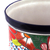Ceramic waste bin, 'Talavera Collector' - Floral Talavera-Style Ceramic Waste Bin from Mexico (image 2e) thumbail
