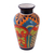 Ceramic vase, 'Floral Display' - Talavera-Style Ceramic Vase Crafted in Mexico (image 2c) thumbail