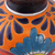 Ceramic vase, 'Floral Display' - Talavera-Style Ceramic Vase Crafted in Mexico (image 2d) thumbail