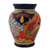 Jarrón de ceramica - Jarrón de cerámica estilo Talavera pintado a mano hecho a mano en México