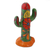 Ceramic sculpture, 'Talavera Cactus' - Hand-Painted Talavera-Style Ceramic Cactus Sculpture (image 2b) thumbail