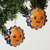 Keramische Ornamente, 'Nachmittagssonne' (4er-Satz) - Keramische florale Sonnenschmuckstücke aus Talavera-Keramik aus Mexiko (4er-Satz)