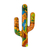 Ceramic wall sculpture, 'Talavera Saguaro' - Hand-Painted Cactus Talavera-Style Ceramic Wall Sculpture thumbail