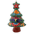 Ceramic ornaments, 'Talavera Celebration' (pair) - Floral Ceramic Christmas Tree Ornaments from Mexico (Pair)