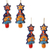 Ceramic ornament, 'Talavera Christmas Trees' (set of 4) - Christmas Tree Talavera Ceramic Ornaments (Set of 4) (image 2a) thumbail