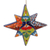Ceramic ornaments, 'North Star' (pair) - Star-Shaped Talavera Ceramic Ornaments from Mexico (Pair) (image 2b) thumbail