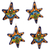 Ceramic ornament, 'Talavera Stars' (set of 4) - Talavera Ceramic Star Ornaments Crafted in Mexico (Set of 4)