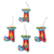 Ceramic ornaments, 'Talavera Stockings' (set of 4) - Talavera-Style Ceramic Stocking Ornaments (Set of 4)