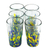 Recycled glass tumblers, 'Tropical Confetti' (set of 6) - Colorful Recycled Glass Tumblers (16 Oz., Set of 6) (image 2b) thumbail