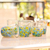 Recycled glass juice glasses, 'Tropical Confetti' (set of 6) - Colorful Recycled Glass Rocks Glasses (11 Oz., Set of 6) (image 2b) thumbail