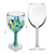 Copas de vino de vidrio reciclado, (juego de 6) - Coloridos vasos de vino reciclados de México (juego de 6)