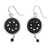 Sterling silver and ceramic dangle earrings, 'Barro Negro Spirals' - Sterling Silver and Barro Negro Ceramic Earrings from Mexico (image 2a) thumbail
