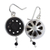 Sterling silver and ceramic dangle earrings, 'Barro Negro Spirals' - Sterling Silver and Barro Negro Ceramic Earrings from Mexico (image 2c) thumbail