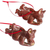 Keramische Ornamente, 'Hungrige Hunde' (Paar) - Prähispanische Keramik-Hundeschmuckstücke aus Mexiko (Paar)