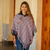 Cotton poncho, 'Color of the Morning' - Multicolored Striped Cotton Poncho from Mexico thumbail