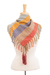 Cotton scarf, 'Striking Stripes' - Striped Handwoven Square Cotton Wrap Scarf from Mexico