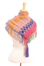 Bufanda de algodón - Bufanda Cruzada de Algodón Cuadrada Multicolor Tejida a Mano en México