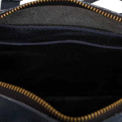 Reisetasche aus Leder - Handgefertigte Lederreisetasche in Marineblau aus Mexiko
