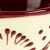 Ceramic pinch bowl, 'Maroon Lines' - Hand-Painted Ceramic Pinch Bowl in Maroon (image 2d) thumbail