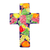 Ceramic wall cross, 'Fruited Cross' - Fruit-Themed Talavera-Style Ceramic Wall Cross from Mexico thumbail