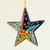 Ceramic wall sculpture, 'Talavera Star' - Hand-Painted Talavera-Style Ceramic Star Wall Sculpture