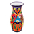 Ceramic vase, 'Colorful Curves' - Curvy Talavera-Style Ceramic Vase Crafted in Mexico (image 2b) thumbail