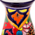 Ceramic vase, 'Colorful Curves' - Curvy Talavera-Style Ceramic Vase Crafted in Mexico (image 2c) thumbail