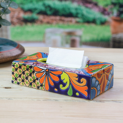 Ceramic tissue box cover, Hacienda Convenience