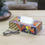 Ceramic tissue box cover, 'Hacienda Convenience' - Floral Talavera-Style Ceramic Tissue Box Cover from Mexico (image 2j) thumbail